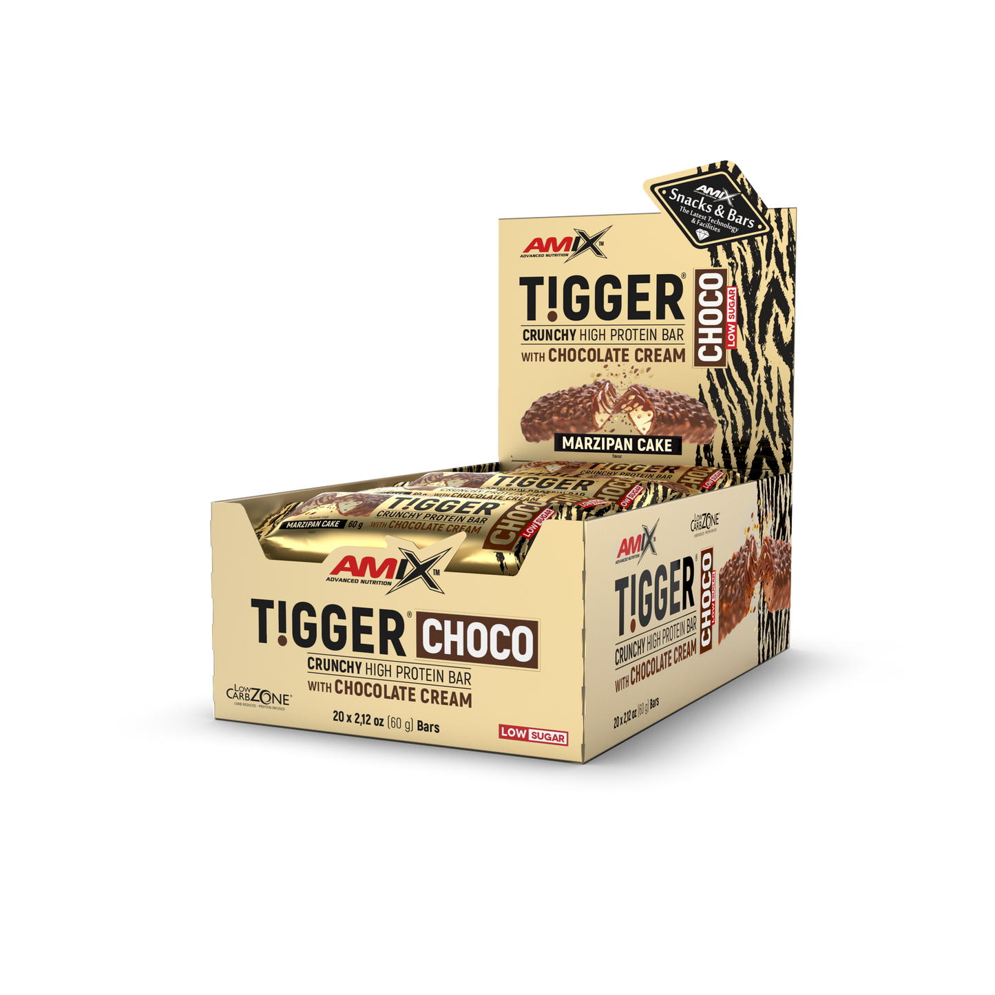TiggerZero CHOCO Protein Bar 20x60g - AmixOfficial.hu - -