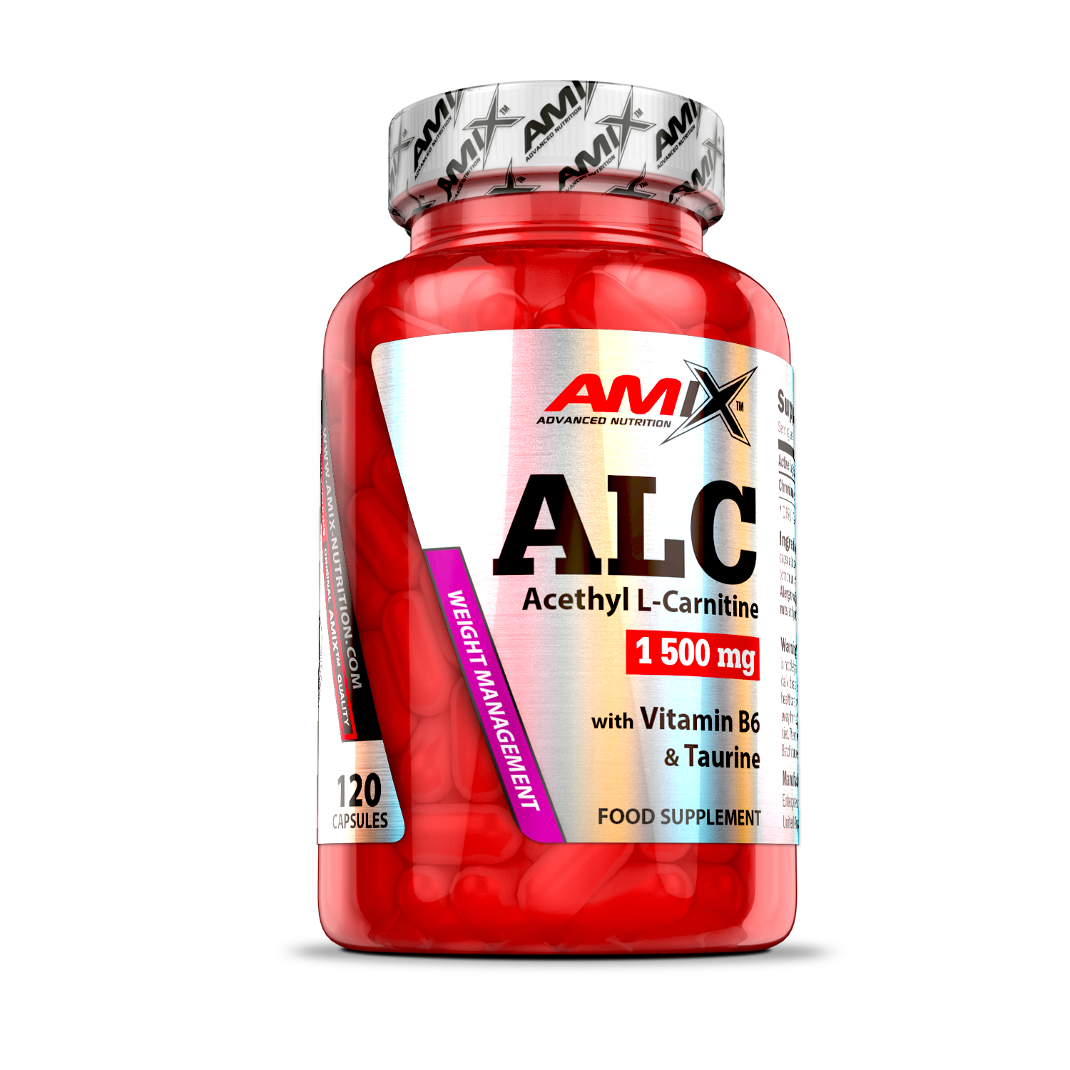 ALC - with Taurine & Vitamin B6 120 kapszula - AmixOfficial.hu -  - 