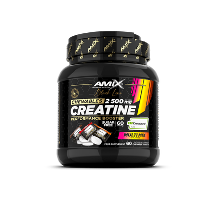 Black Line Creatine Creapure 2500mg Chewable Tabs Zero Sugar 60 tabletta