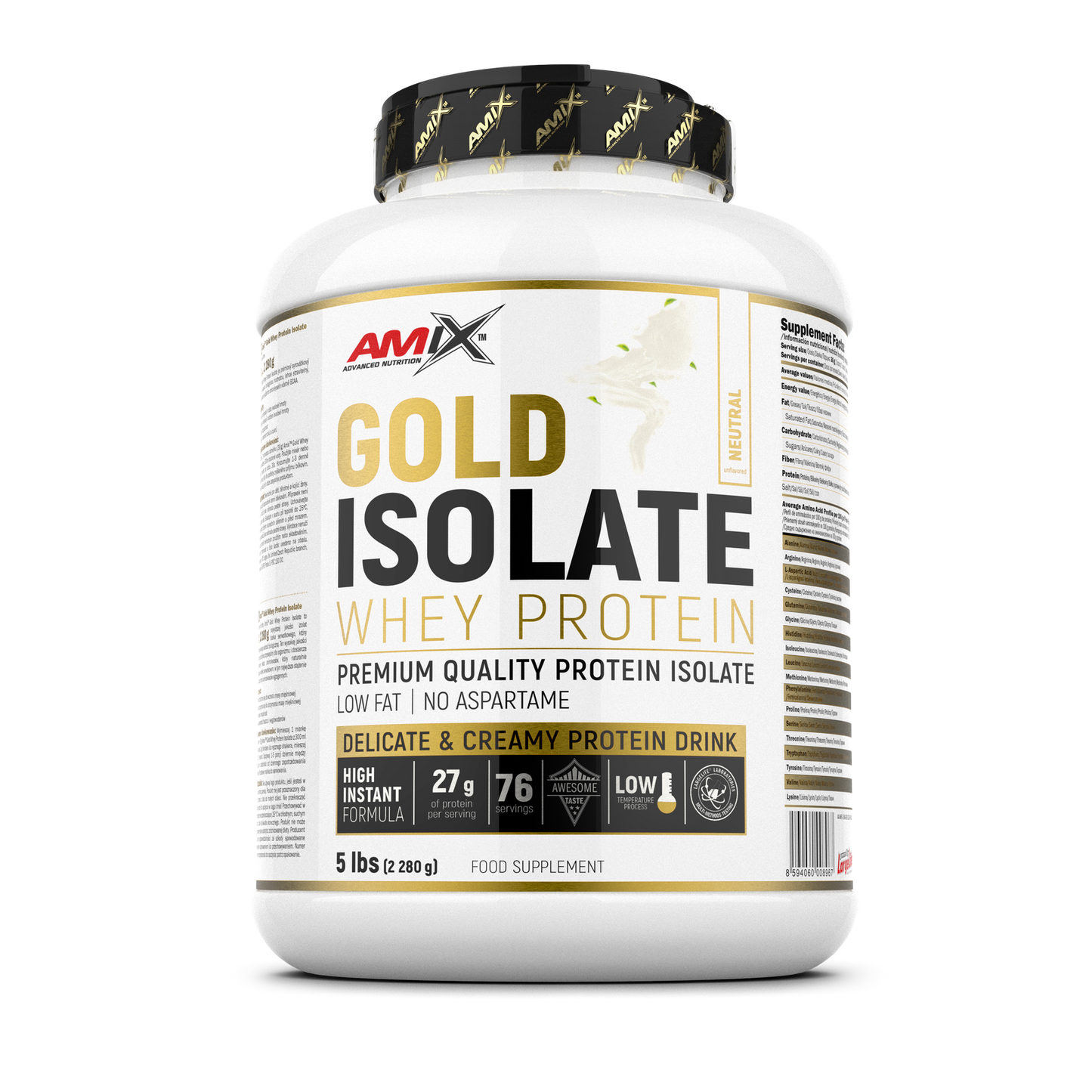 Gold Whey Protein Isolate 2280g - AmixOfficial.hu -  - 