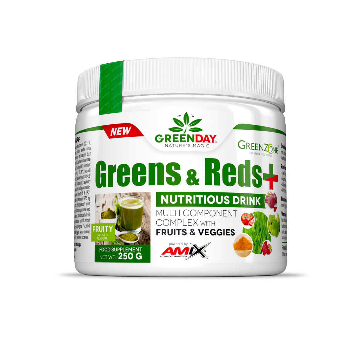 GreenDay® Greens & Reds+ (250g,Íz: Fruity) - AmixOfficial.hu -  - 
