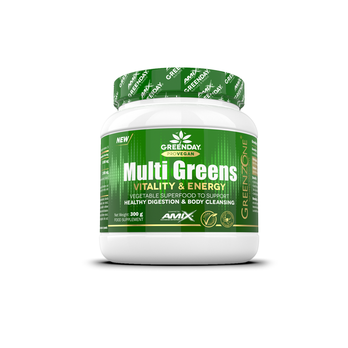 GreenDay® ProVEGAN MultiGreens Vitality&Energy (Íz: orange, 300g) - AmixOfficial.hu -  - 