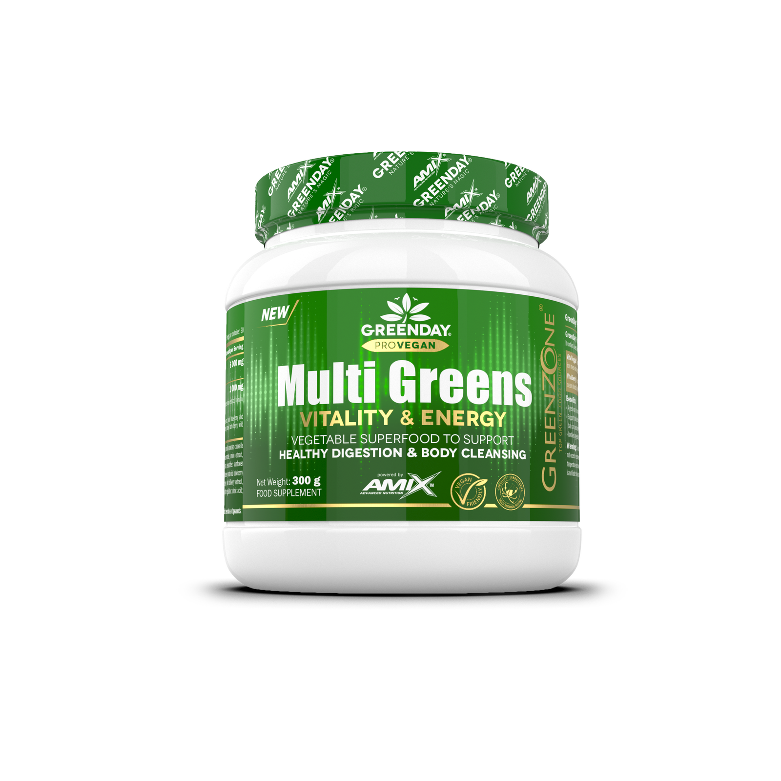 GreenDay® ProVEGAN MultiGreens Vitality&Energy (Íz: orange, 300g) - AmixOfficial.hu -  - 