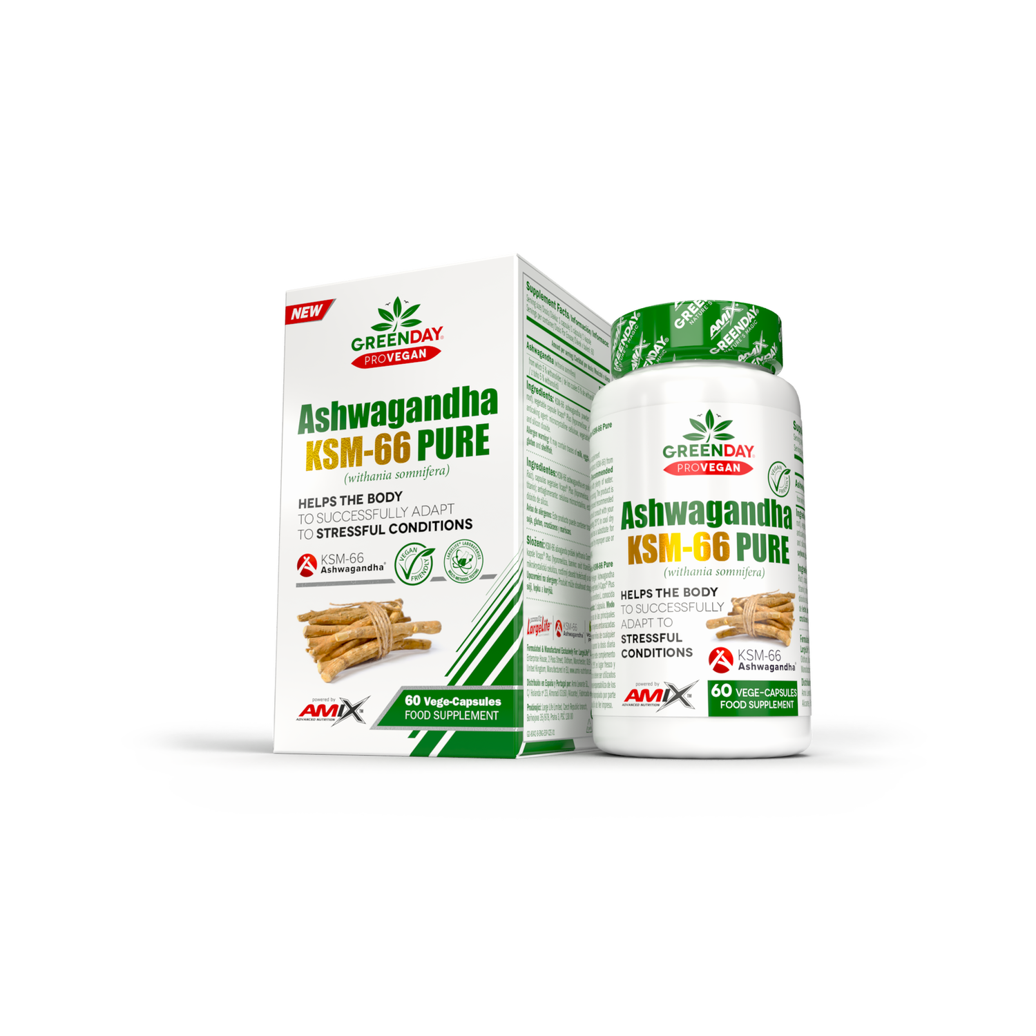 GreenDay ProVegan Ashwagandha KMS-66 (60 tabletta) - AmixOfficial.hu -  - 