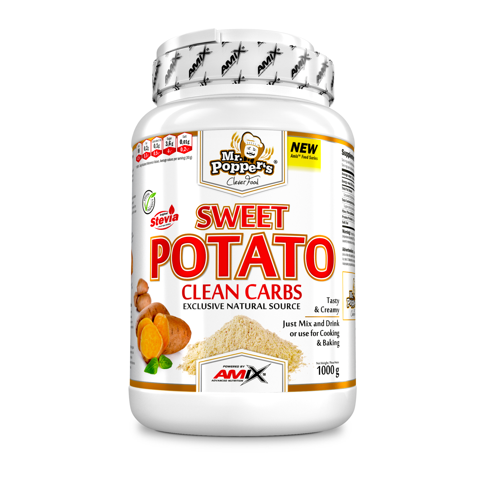 Mr.Popper´s - Sweet Potato Clean Carbs NATURAL 1000g - AmixOfficial.hu -  - 