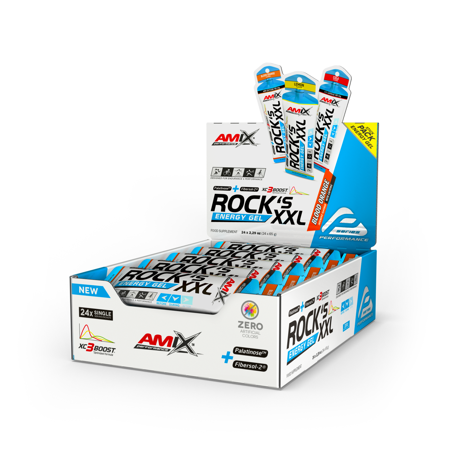 Performance Amix® Rock´s Gel XXL with caffeine tasakok 24x65g - AmixOfficial.hu -  - 