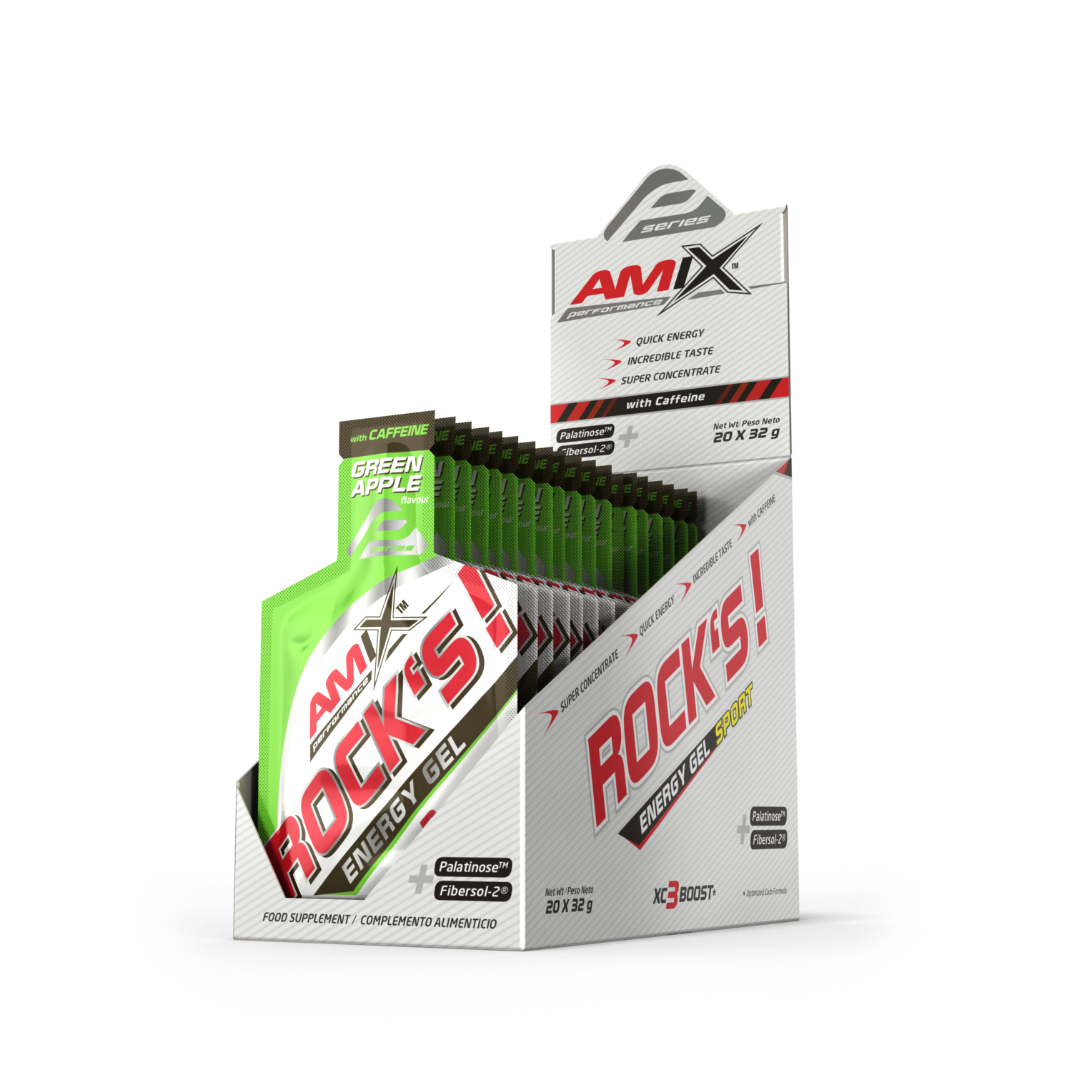 Performance Amix® Rock´s Gel with caffeine tasakok 20x32g - AmixOfficial.hu -  - 
