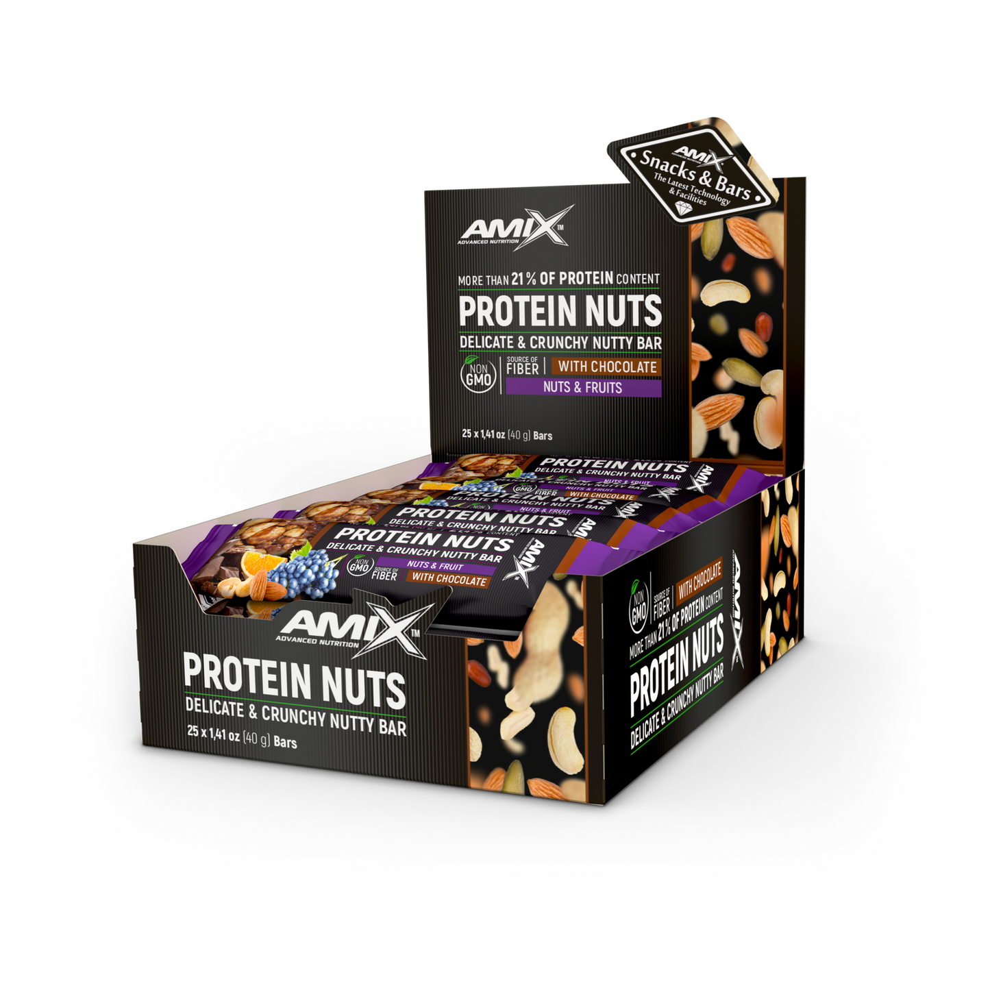 Protein Nuts Bar 20x40g - AmixOfficial.hu -  - 