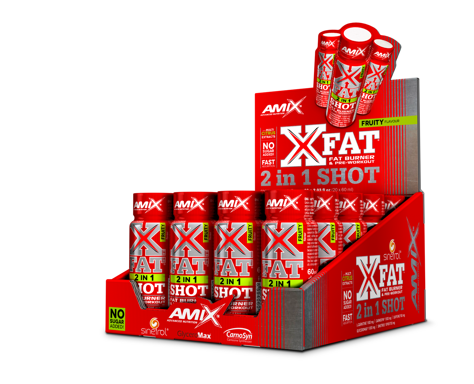 X-Fat® 2 in 1 SHOT 20x60ml BOX Fruity - AmixOfficial.hu -  - 